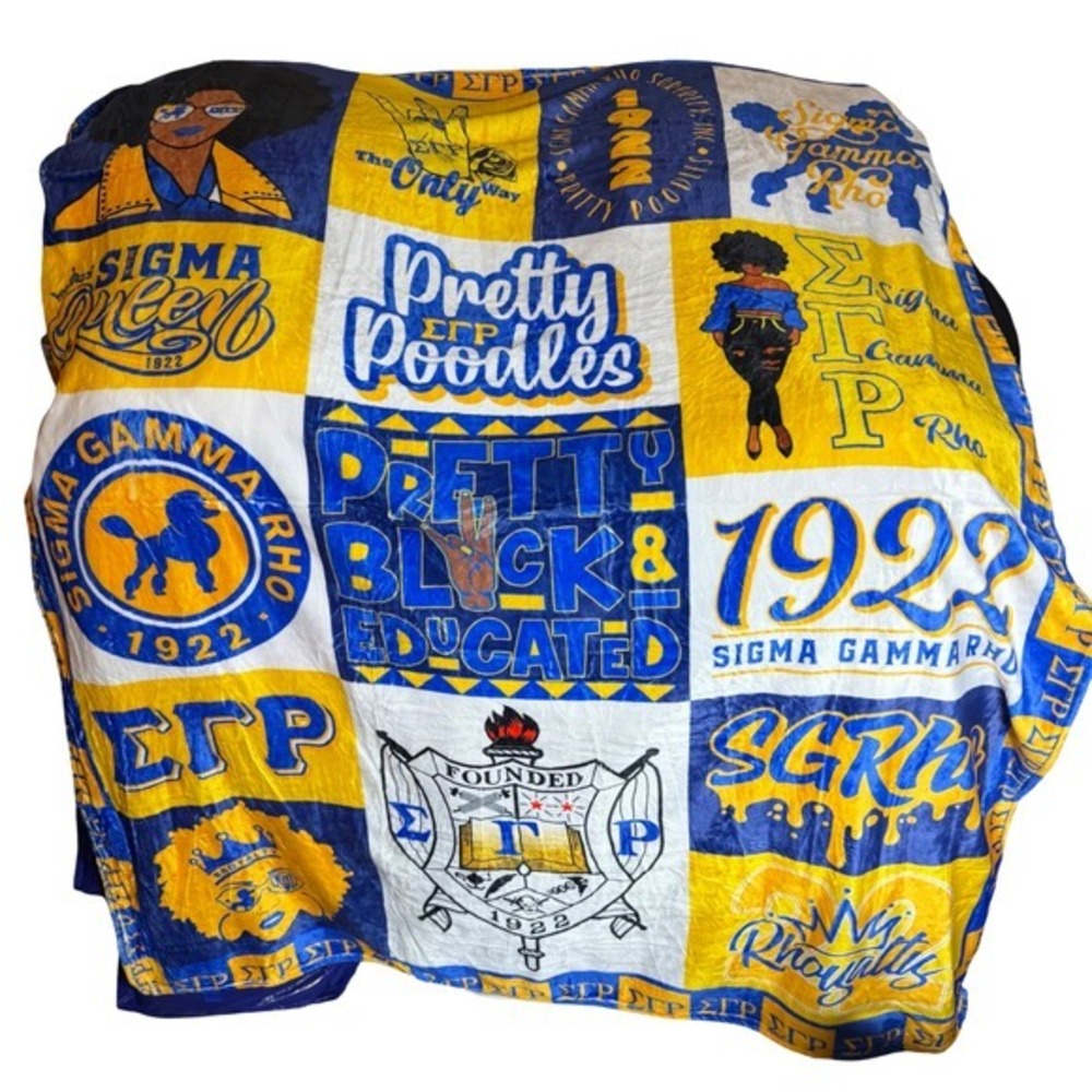 Sigma Gamma Rho Sorority Throw Blanket College Black Sorority HBCU Throw Blanket